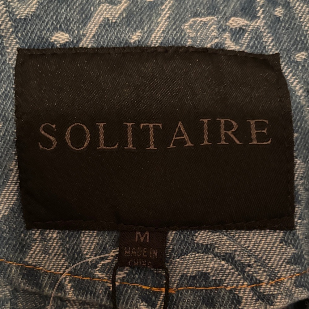 Solitaire Denim Blue Paisley Blazer - Picture 2 of 8